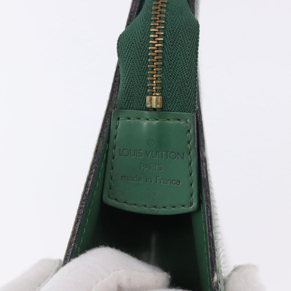 LOUIS VUITTON Epi Montaigne 27 Clutch Bag Green M52654 LV Auth 198520