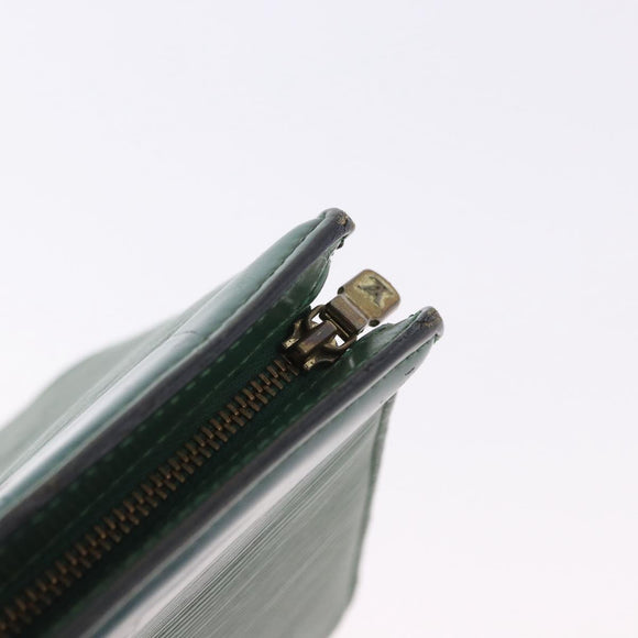 LOUIS VUITTON Epi Montaigne 27 Clutch Bag Green M52654 LV Auth 198520