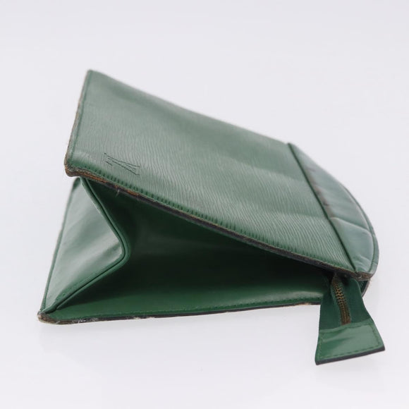 LOUIS VUITTON Epi Montaigne 27 Clutch Bag Green M52654 LV Auth 198520