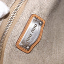 Miu Miu Hand Bag Leather Brown Silver Auth 198523A-19