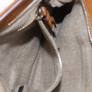 Miu Miu Hand Bag Leather Brown Silver Auth 198523A-23
