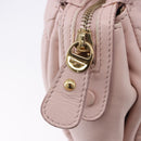 Salvatore Ferragamo Vala Chain Shoulder Bag Leather Pink Gold Tone Auth 198526A-16