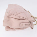 Salvatore Ferragamo Vala Chain Shoulder Bag Leather Pink Gold Tone Auth 198526A-4
