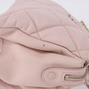 Salvatore Ferragamo Vala Chain Shoulder Bag Leather Pink Gold Tone Auth 198526A-5