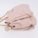Salvatore Ferragamo Vala Chain Shoulder Bag Leather Pink Gold Tone Auth 198526A-6