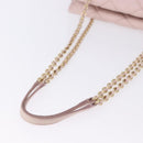 Salvatore Ferragamo Vala Chain Shoulder Bag Leather Pink Gold Tone Auth 198526A-9