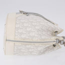 Christian Dior Trotter Romantic Chain Shoulder Bag PVC White Silver Auth 198528V-4