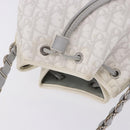 Christian Dior Trotter Romantic Chain Shoulder Bag PVC White Silver Auth 198528V-7