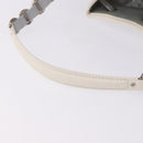 Christian Dior Trotter Romantic Chain Shoulder Bag PVC White Silver Auth 198528V-8