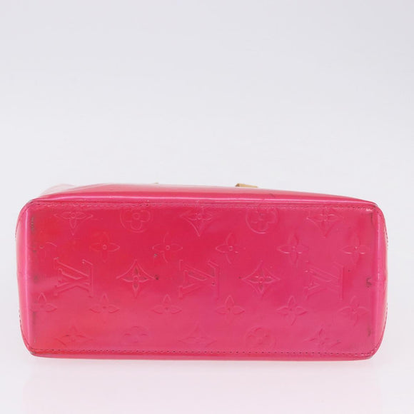 LOUIS VUITTON Monogram Vernis Reade PM Hand Bag Fuchsia Pink M91221 Auth 198531