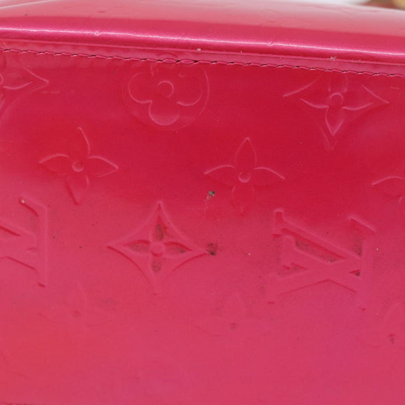 LOUIS VUITTON Monogram Vernis Reade PM Hand Bag Fuchsia Pink M91221 Auth 198531