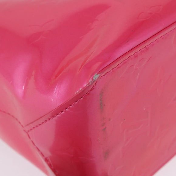 LOUIS VUITTON Monogram Vernis Reade PM Hand Bag Fuchsia Pink M91221 Auth 198531