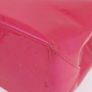 LOUIS VUITTON Monogram Vernis Reade PM Hand Bag Fuchsia Pink M91221 Auth 198531-15
