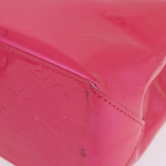 LOUIS VUITTON Monogram Vernis Reade PM Hand Bag Fuchsia Pink M91221 Auth 198531