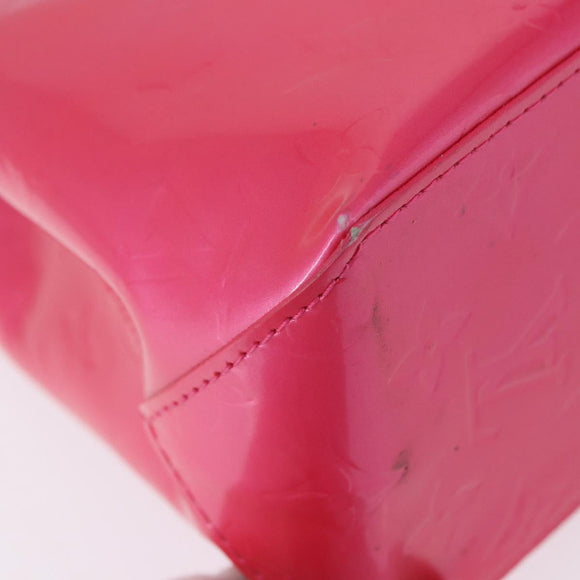 LOUIS VUITTON Monogram Vernis Reade PM Hand Bag Fuchsia Pink M91221 Auth 198531