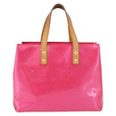 LOUIS VUITTON Monogram Vernis Reade PM Hand Bag Fuchsia Pink M91221 Auth 198531-13