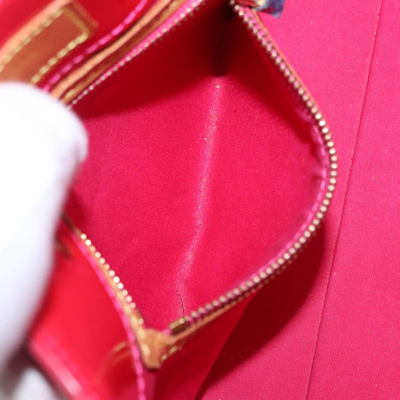 LOUIS VUITTON Monogram Vernis Reade PM Hand Bag Fuchsia Pink M91221 Auth 198531
