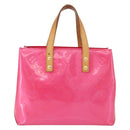 LOUIS VUITTON Monogram Vernis Reade PM Hand Bag Fuchsia Pink M91221 Auth 198531-2