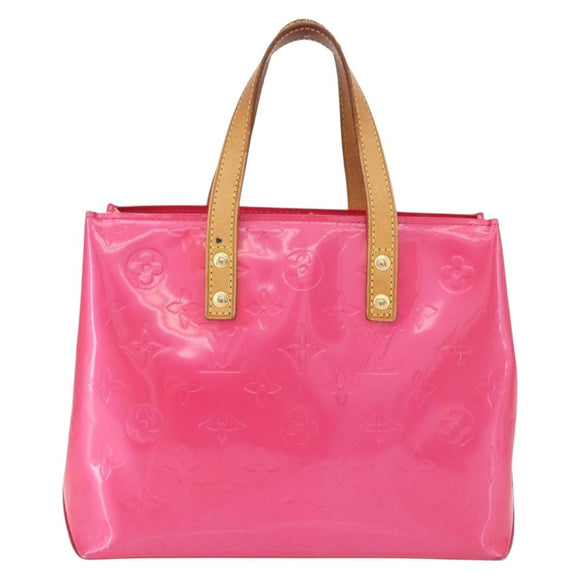 LOUIS VUITTON Monogram Vernis Reade PM Hand Bag Fuchsia Pink M91221 Auth 198531