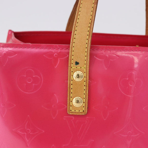 LOUIS VUITTON Monogram Vernis Reade PM Hand Bag Fuchsia Pink M91221 Auth 198531