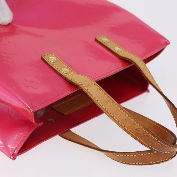 LOUIS VUITTON Monogram Vernis Reade PM Hand Bag Fuchsia Pink M91221 Auth 198531