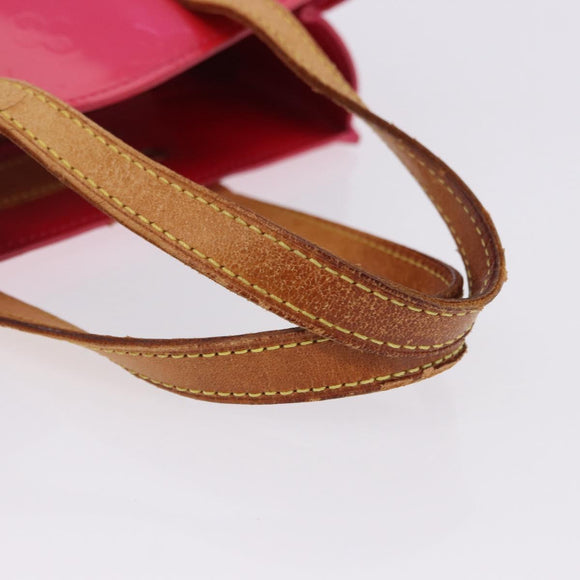 LOUIS VUITTON Monogram Vernis Reade PM Hand Bag Fuchsia Pink M91221 Auth 198531
