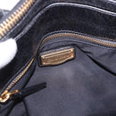 Miu Miu Hand Bag Vitellolux 2way Black Gold Auth 198533A-20