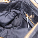 Miu Miu Hand Bag Vitellolux 2way Black Gold Auth 198533A-22