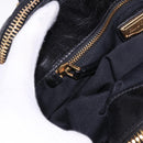 Miu Miu Hand Bag Vitellolux 2way Black Gold Auth 198533A-28