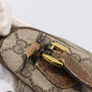 GUCCI GG Supreme Web Sherry Line Bag PVC Beige Gold 56 02 032 Auth 198534-9