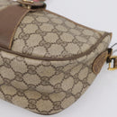 GUCCI GG Supreme Web Sherry Line Bag PVC Beige Gold 56 02 032 Auth 198534-15