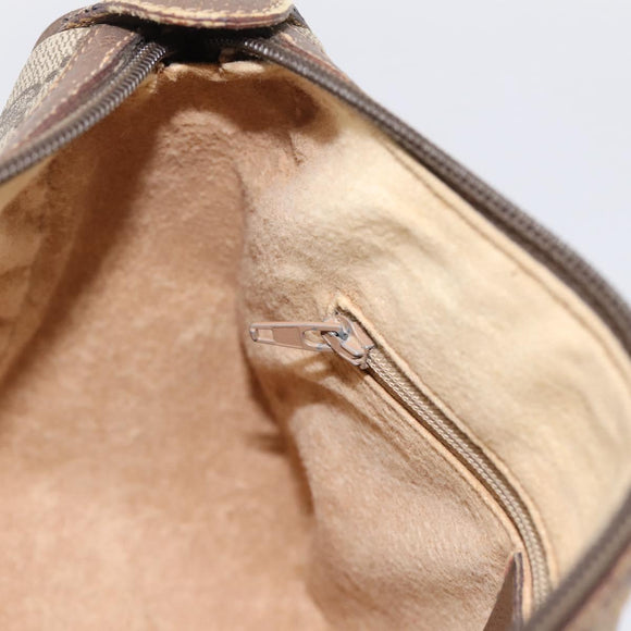 GUCCI GG Supreme Web Sherry Line Bag PVC Beige Gold 56 02 032 Auth 198534