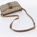 GUCCI GG Supreme Web Sherry Line Bag PVC Beige Gold 56 02 032 Auth 198534-7