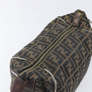 FENDI Zucca Canvas Vanity Hand Bag Black Brown Auth 198536-9