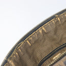 FENDI Zucca Canvas Vanity Hand Bag Black Brown Auth 198536-10