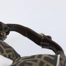 FENDI Zucca Canvas Vanity Hand Bag Black Brown Auth 198536-7