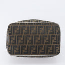 FENDI Zucca Canvas Vanity Hand Bag Black Brown Auth 198536-5