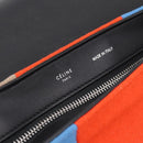 CELINE Trapeze Hand Bag Wool 2way Beige Silver Auth 198538V-20