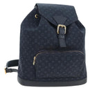 LOUIS VUITTON Monogram Mini Montsouris GM Backpack TST Blue M92455 Auth 198542V-1