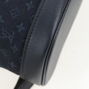 LOUIS VUITTON Monogram Mini Montsouris GM Backpack TST Blue M92455 Auth 198542V-16