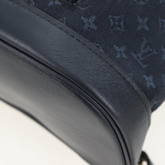 LOUIS VUITTON Monogram Mini Montsouris GM Backpack TST Blue M92455 Auth 198542V