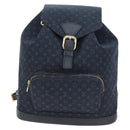 LOUIS VUITTON Monogram Mini Montsouris GM Backpack TST Blue M92455 Auth 198542V-13