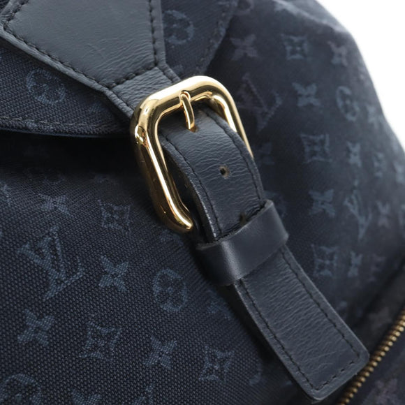 LOUIS VUITTON Monogram Mini Montsouris GM Backpack TST Blue M92455 Auth 198542V