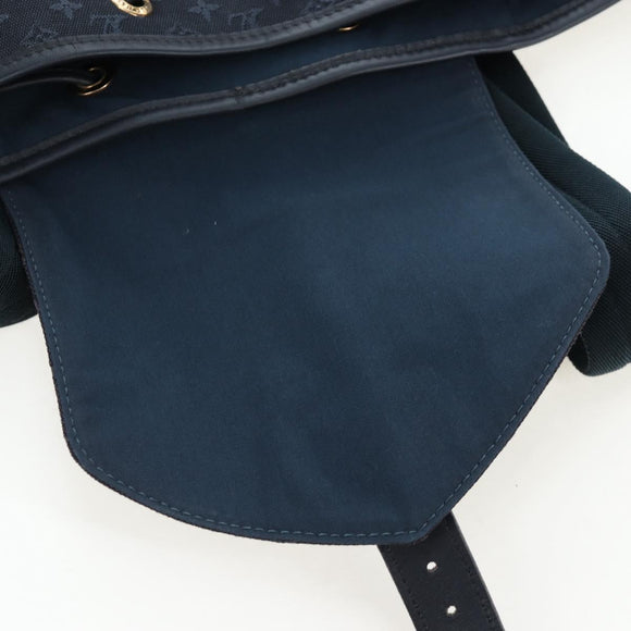 LOUIS VUITTON Monogram Mini Montsouris GM Backpack TST Blue M92455 Auth 198542V