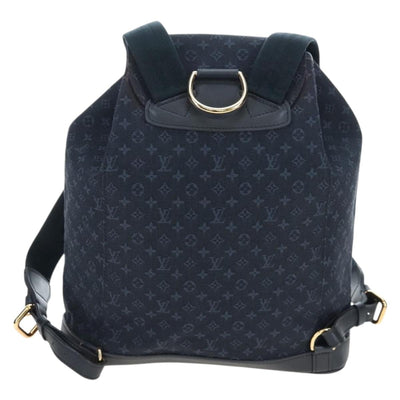 LOUIS VUITTON Monogram Mini Montsouris GM Backpack TST Blue M92455 Auth 198542V - 0