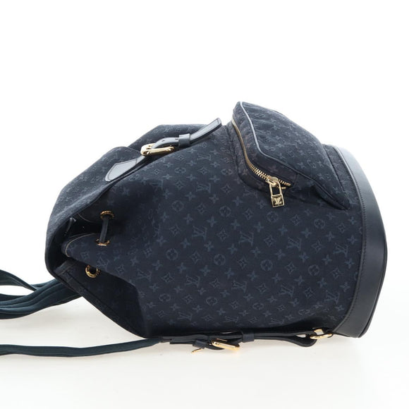 LOUIS VUITTON Monogram Mini Montsouris GM Backpack TST Blue M92455 Auth 198542V