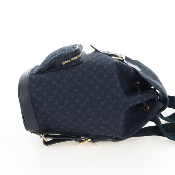 LOUIS VUITTON Monogram Mini Montsouris GM Backpack TST Blue M92455 Auth 198542V