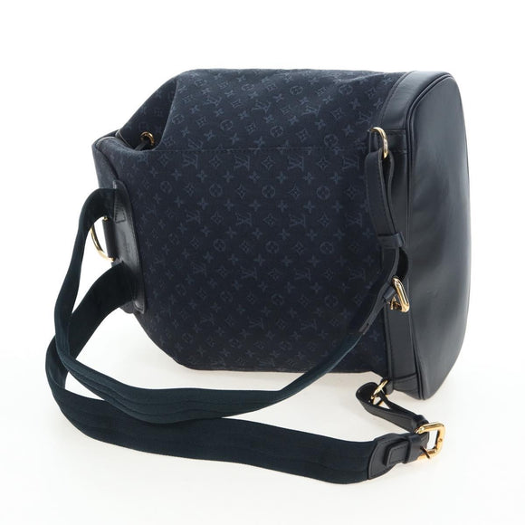 LOUIS VUITTON Monogram Mini Montsouris GM Backpack TST Blue M92455 Auth 198542V