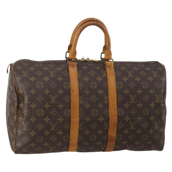 LOUIS VUITTON Monogram Keepall 45 Boston Bag M41428 LV Auth 198543
