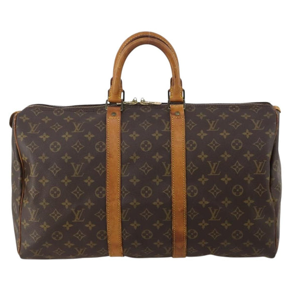 LOUIS VUITTON Monogram Keepall 45 Boston Bag M41428 LV Auth 198543